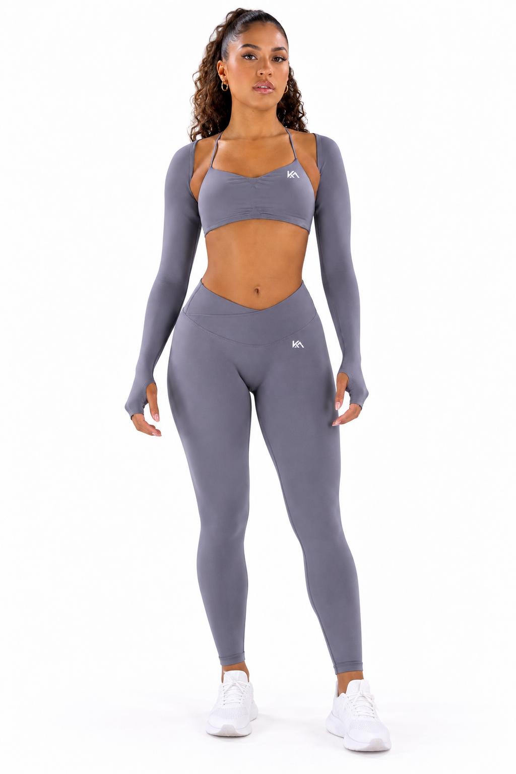 Set 3 pezzi KITΛMY – Top, Coprispalle e Leggings FUCSIA - immagine 3