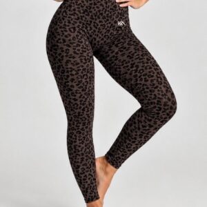 Leggings Sculpt Scrunch KITΛMY – Fantasia maculata MARRONE