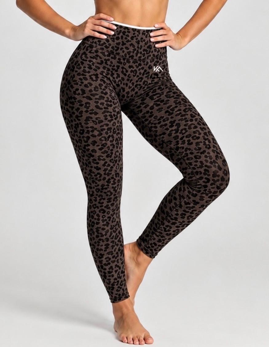 Leggings Sculpt Scrunch KITΛMY – Fantasia maculata MARRONE